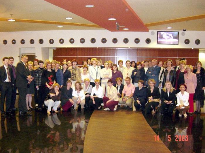 In še skupinski posnetek pred vstopom v igralnico